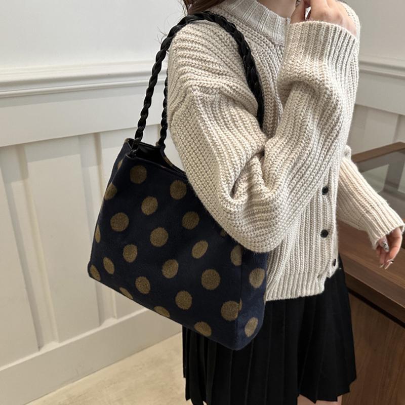 Retro Suede Tote Bags for Women Shoulder Bags Large Capacity Armpit Bag Shopping Bag Class Bags for Girl Designer Bag