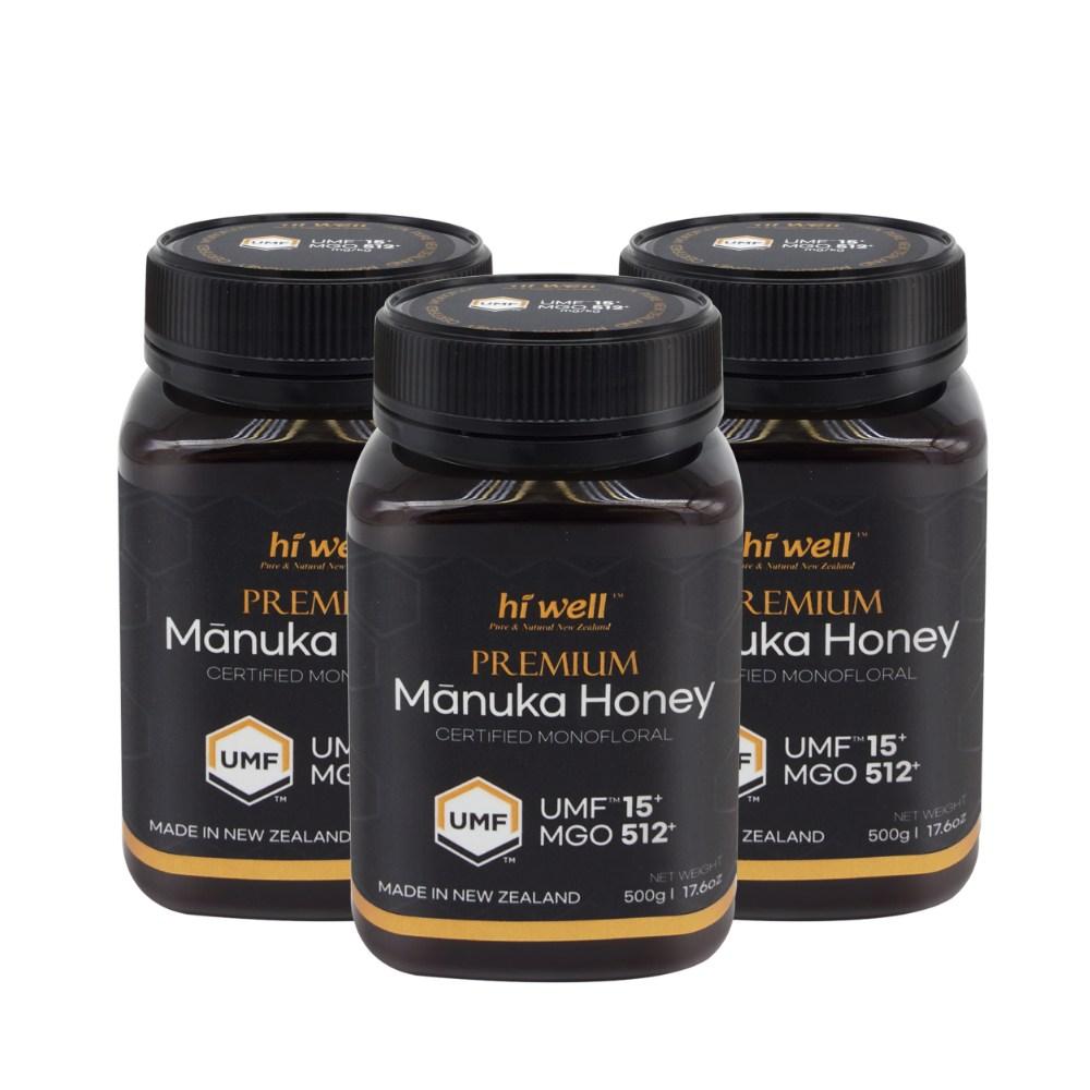 New Zealand Hiwell Premium Manuka Honey UMF 15+3 Pcs 500g