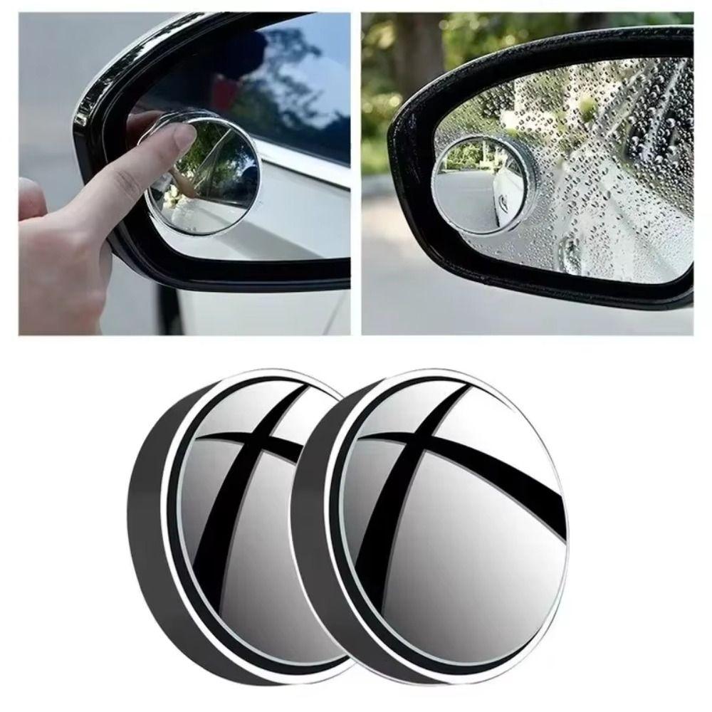 2pcs 360 Degree Adjustable Blind Spot Mirror Universal Fit Wide Angle Mirror  Driving Safety