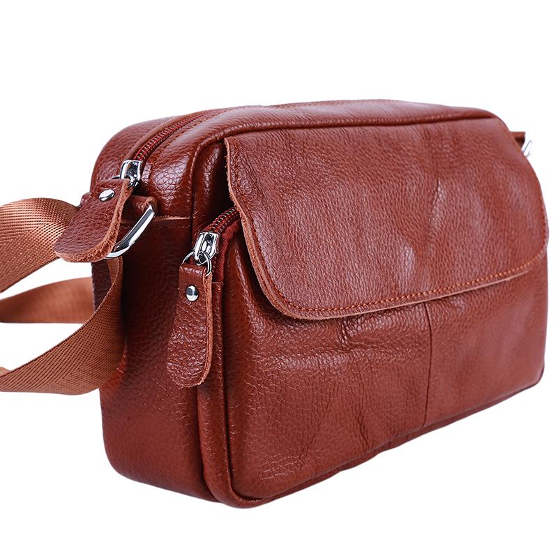 First Layer Cowhide Diagonal Bag Leather Shoulder Bag Middle-aged Women's Leather Bag Fashion Bag