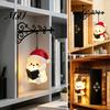 Literary Bookshelf Lamp Christmas Vintage Lantern Lamp, Light-up Santa Claus Snowman Reindeer Decor, Hanging Book Divider Label for Reading