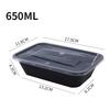 Thickened Disposable Black Takeout Bowls Round Rectangular Microwave Safe Plastic Food Containers