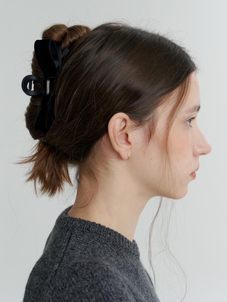 Love Me Monster Classic Velvet Ribbon Hair Clip (L233Mha060)