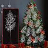 Bílé jehličí Umělé ozdoby na vánoční stromky DIY Listové větve Věnec Domů Zahradní dekorace Novoroční party dodávky