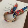 Vintage Ethnic Geometric Silk Scarf Print Bangle – Light Luxury Bracelet