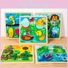 Life Frog Animal Cycle Jigsaw Puzzle Game For Kids Cognitive And Skills Shape
