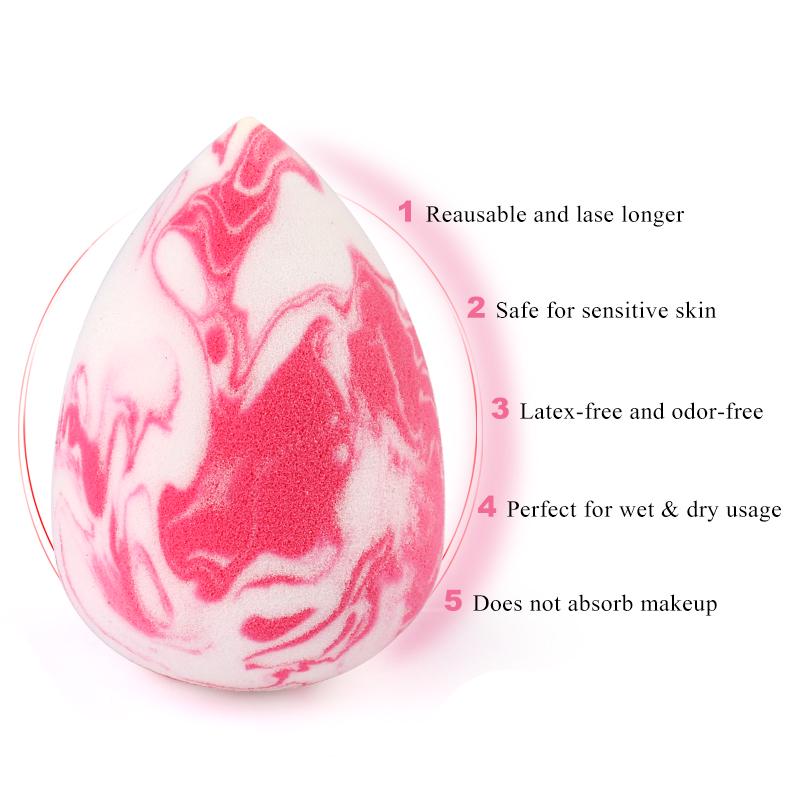 Beauty Egg Makeup Blender Foundation Cosmetic Puff Smooth Soft Marbled Drop Shape Beauty Tools Women Make Up Accessories