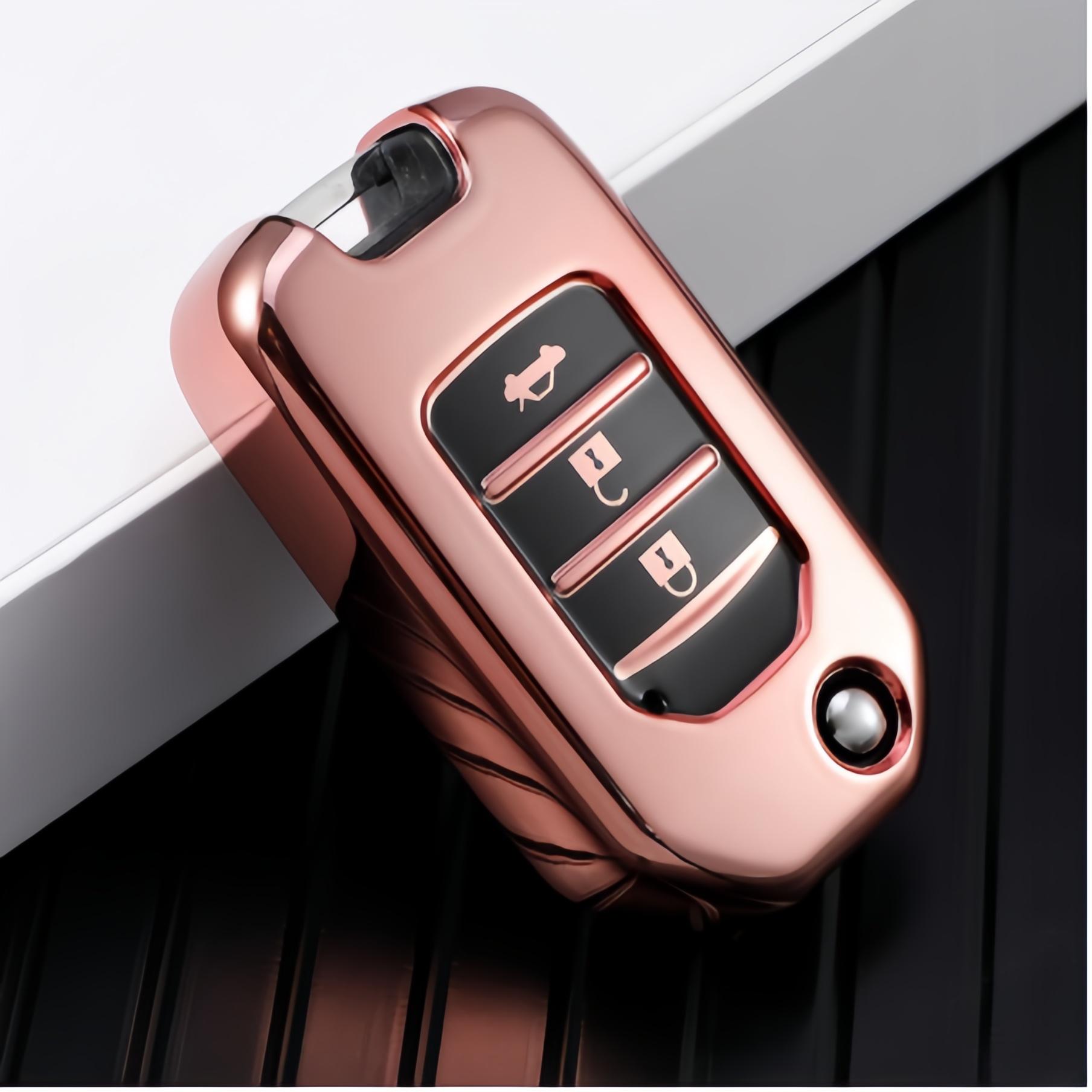 

New 2 3 button TPU Car Key Case Cover Fob Shell Holder For C5 C6 R8 A1 A3 A4 A5 A6 A7 Q3 Q5 Q7 S6 B6 B7 B8 8P 8V 8L TT RS RS3 S3 Sline 3 buttons розовый