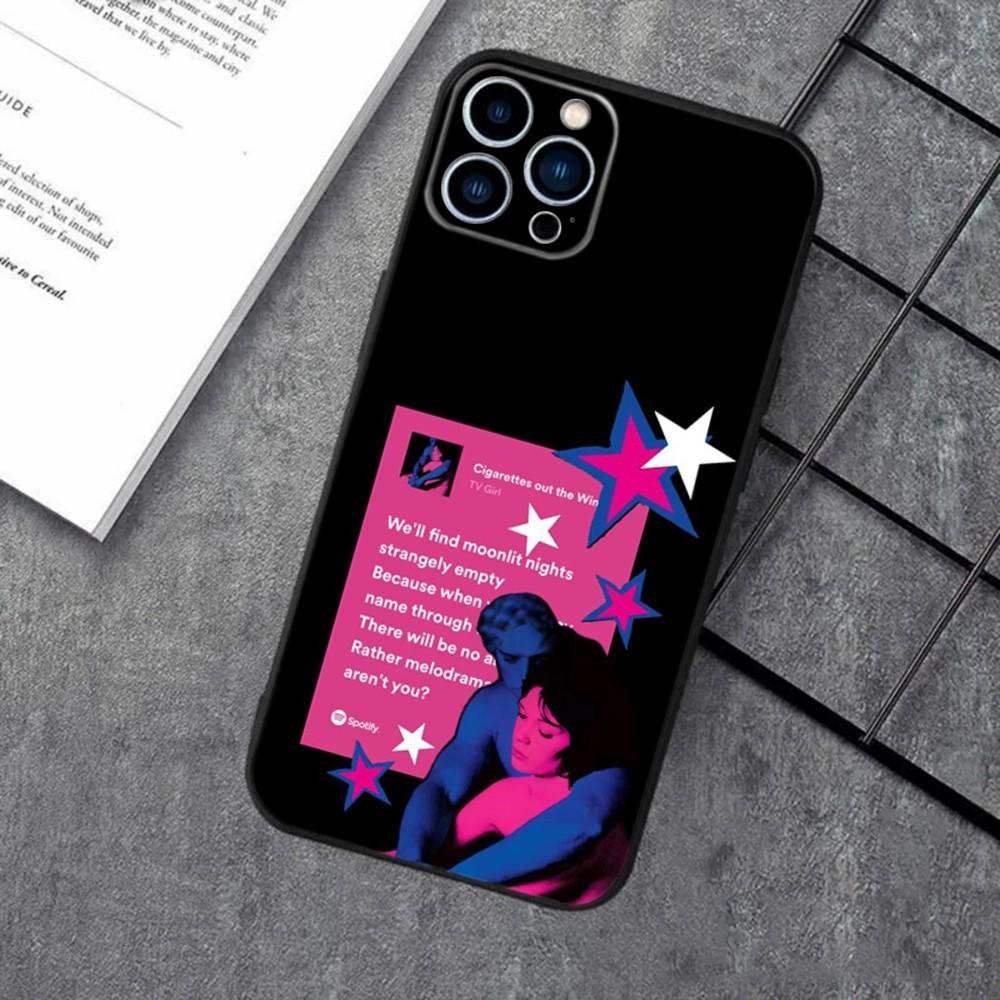

Чехол для телефона Band TV Girl для Apple iPhone 15,14,13,12,11,XS,XR,X,8,7,Pro,Max,Plus,mini Черный силиконовый чехол iPhone14
