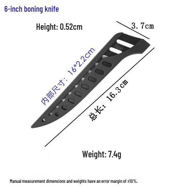 European & American Style Black Universal Knife Sheath - Double Twill PP Plastic, 16 Models