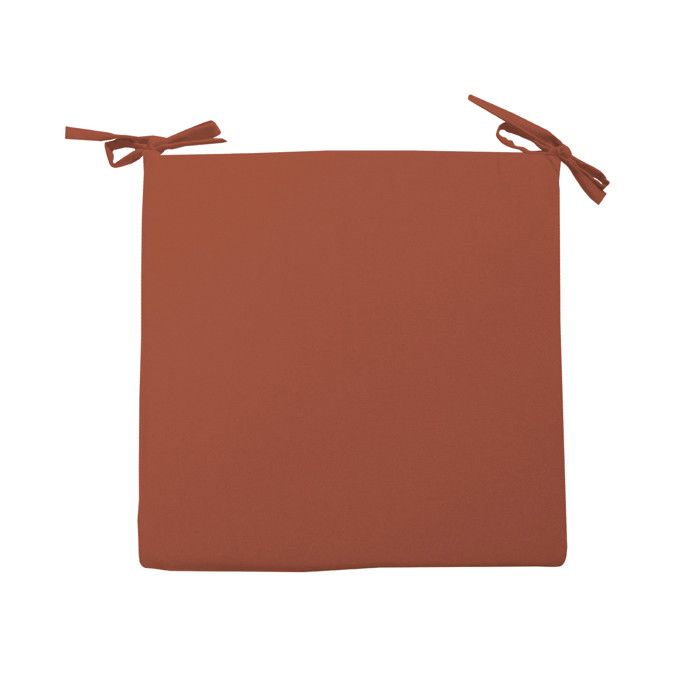 Dessus de chaise outdoor imperméabilisé 40x40x5 cm ALIX corail, par Soleil d'ocre