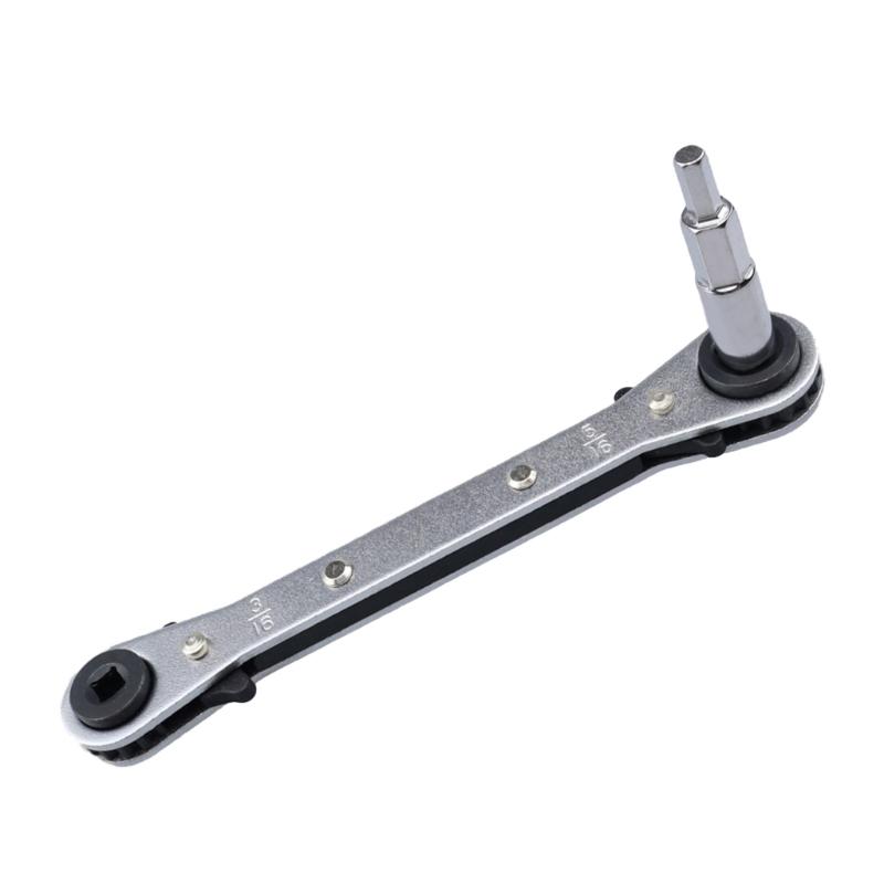 Valves Cores Remover Tool with Hex Bit Adapter Valves Cores HVAC Service Wrench Set for Air Conditioner Equipment Repair