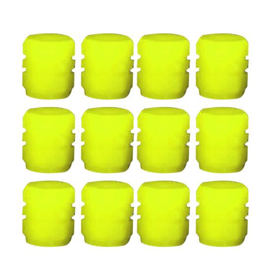 Glow In The Dark Tire Valve Caps Universal Tire Valve Stem Covers for Car Truck SUV Motorcycle Night Safety Lights Dustproof Tire Accessories