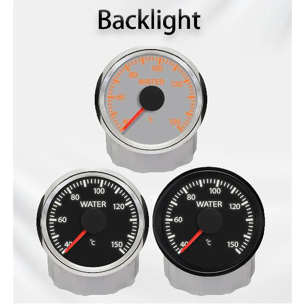 RHAXEL 52mm Wi-Fi Water Temp Gauge 40-150℃ Meter Compatible with All Types or Ranges Ohm Signal Sensor 12V 24V for Auto