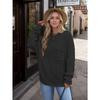 Winter Hot Sale Solid Color Chic Pocket Decorative Crew Neck Women's Bottom Knitted Sweater Pullover Sweater