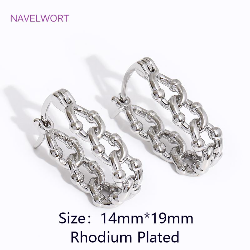 Trendy 18K Gold Plated Brass Geometric Hoop Earring Inlaid Zircon Twist Round Earring,Jewelry Party Gifts For Women Wholesale