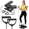 Stepper de fitness - SPRINGOS - Negro - Contador de pasos - Cables de resistencia - Mixto