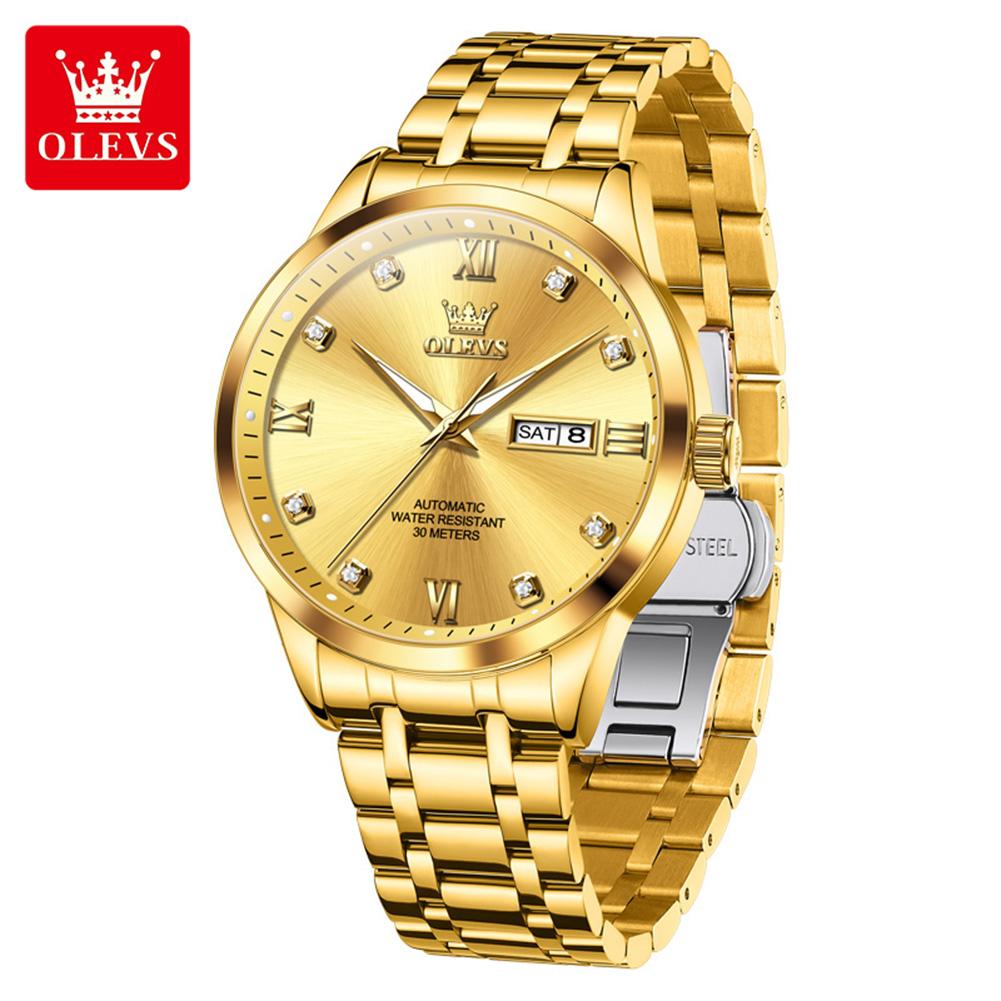 OLEVS 9946 Original Automatic Watch for Men Auto Date Calendar Display Luxury Top Brand Business Men's Mechanical Wristwatches