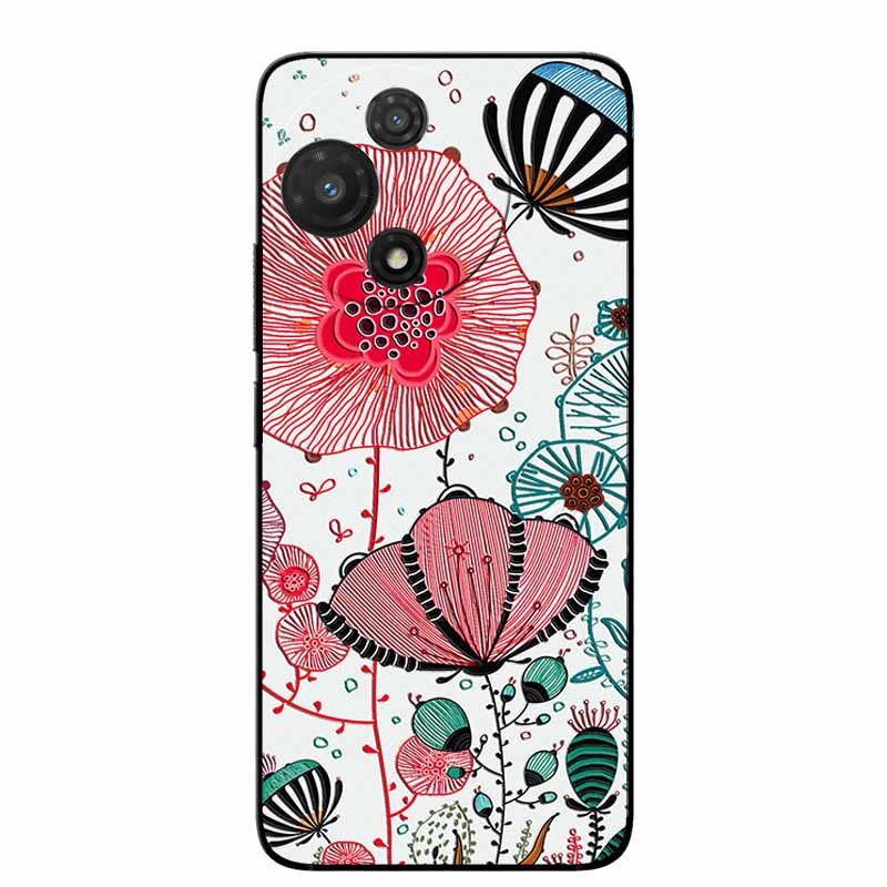 3D Cartoon Emboss Case For TCL 60R / TCL 60 SE NxtPaper Relief Embossed Retro Silicone Covers For 60 SE NXTpaper 5G Anime Bumper