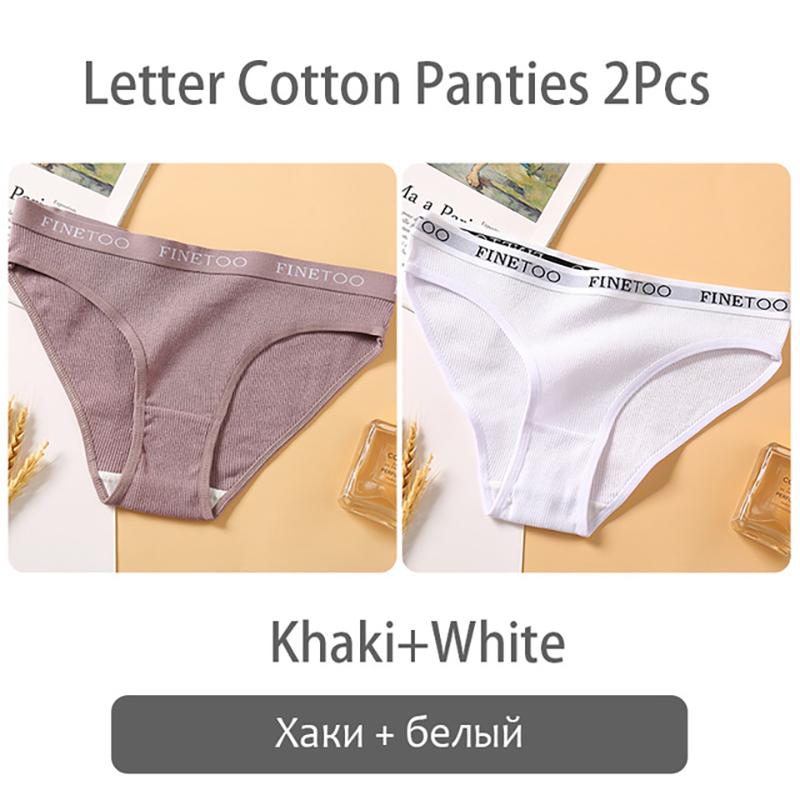 FINETOO Yeni M-2XL Kadın Külot Özel Mektup Külot Nefes Pamuklu Iç Çamaşırı Bayan Külot Rahat Külot Kadın Iç Çamaşırı