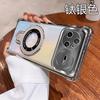 Case for Huawei Nova 15 Pro Ultra Nova15 15Pro 15Ultra Luxury Plated Transparent U Shield Magnetic Bracket Frosted TPU  Funda