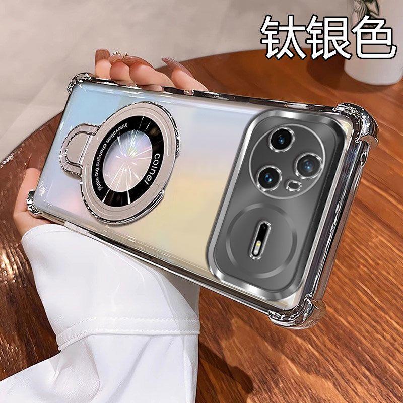 Case for Huawei Nova 15 Pro Ultra Nova15 15Pro 15Ultra Luxury Plated Transparent U Shield Magnetic Bracket Frosted TPU  Funda