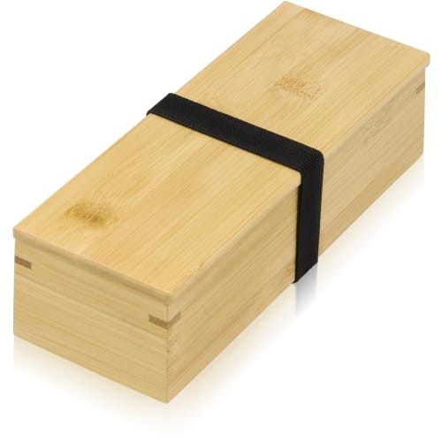 

Morikuru Bamboo Bento Box, Single Tier, Slim Design, Made in Japan, with Belt, Approx. 205 x 75 x 55 mm, SG Wonder Zone TK08-05