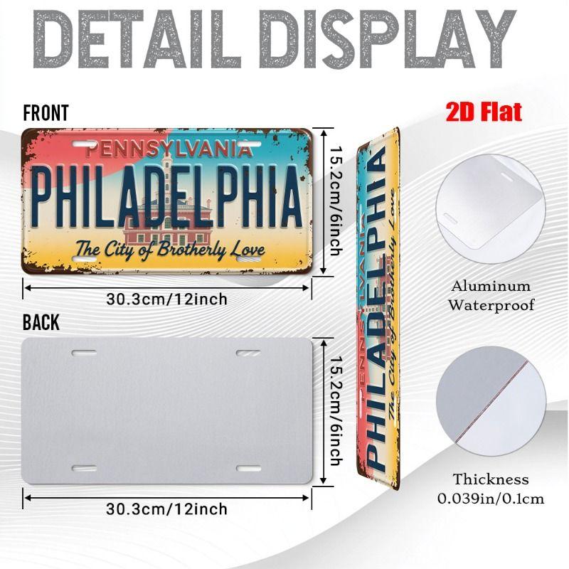 Urban City Theme Metal Tin Sign for Bar Garage Interior