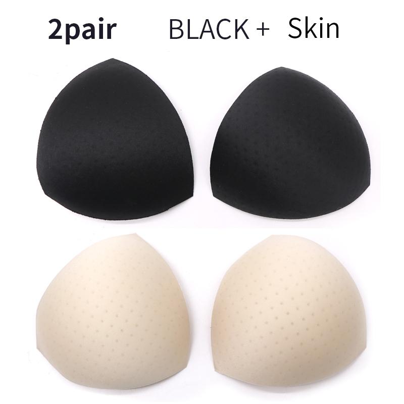 2-1Pair Spong Bra Pads Set Bikini Chest Cup Push Up Insert Foam Pads for Women Swimsuit Padding Removeable Enhancer Accessories