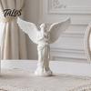 Shelf Angel Figurine 3D Printed Praying Figurine, Retro Guardian Angle Statue, Winged Women Decoration Artistic for Home Office, Housewarming