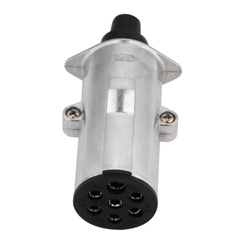24V 7 Hole Aluminum Socket Quick Install Trailer Power Outlet for Mobile Home Truck & Commercial Vehicle Power Supply