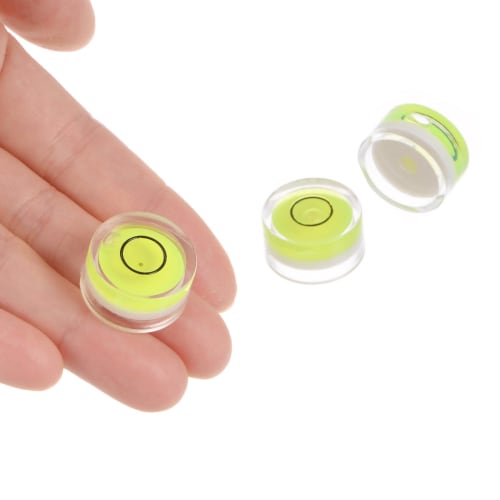 Kozelo 3-Pack Small Round Bubble Levels, 19mm Diameter, 10mm Thick, Mini Round RV Leveling Tool for Travel Trailer Turntable Camera, Lime