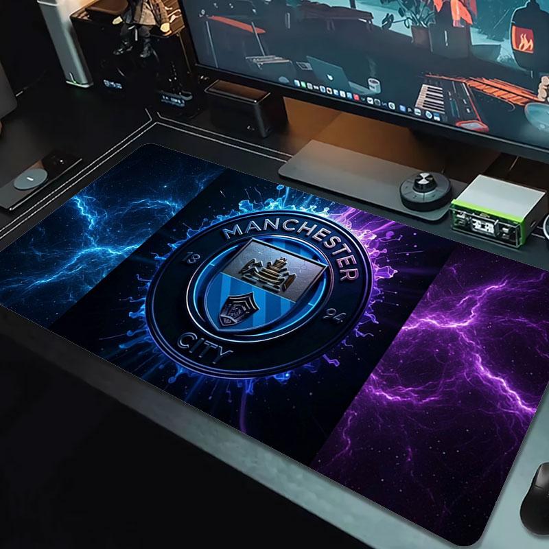 Manchester City F Large Size Mouse Pad Large Gaming Table Cushion Non-slip Laptop Tablet Big Mousepad XXL Mat Mini PC Playmat With Lock edge