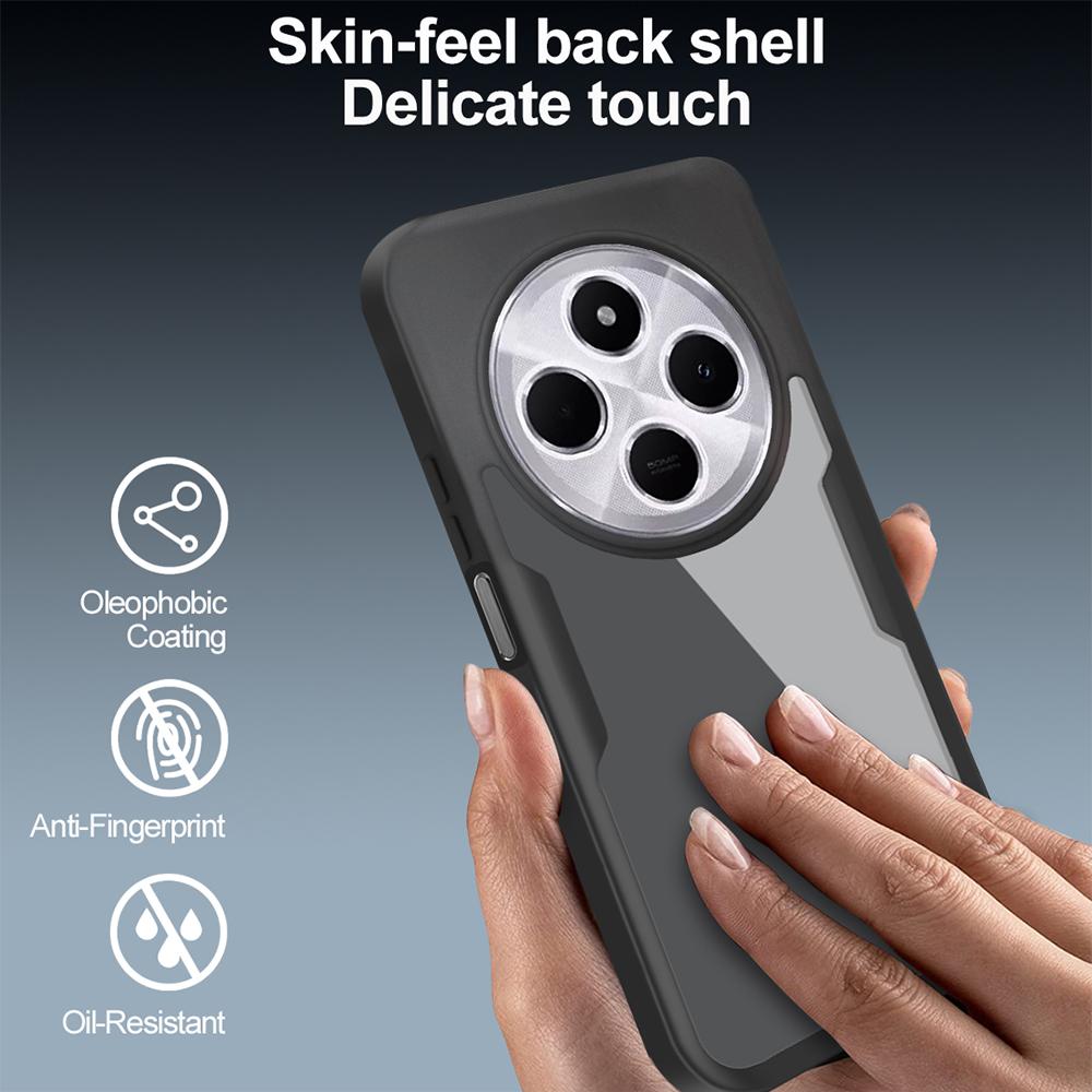 Phone Case For Xiaomi Redmi 14C 4G/14R 5G/A4 5G/Poco C75 4G,Acrylic+TPU Clear Cover with PET Screen Film