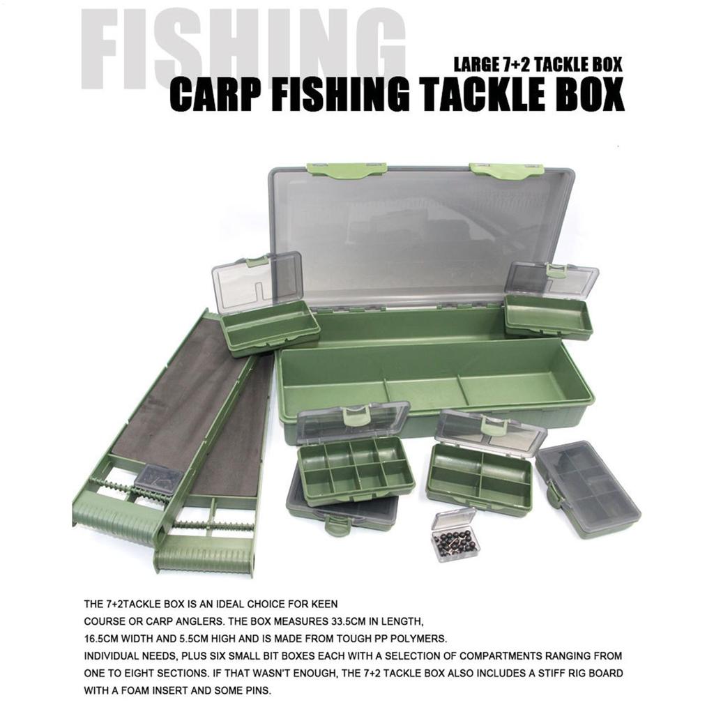 Fishing Tackle Box 9 Pieces Clear Lid Storage Organizer Fishing Box Organizer For Enthusiasts Family Friends Men Women Outdoor
