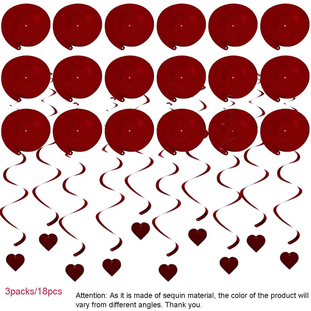 

Valentine s Day Love Spiral Pendant Ribbon PVC Ceiling Hanging Decorations for Valentine s day Weddings Mother s Day Decor