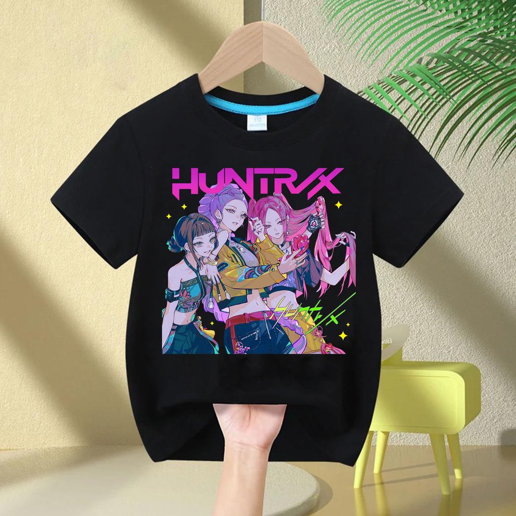 Hot Movie Cotton Baby Girls T Shirt Children's Clothing KPop Demon Hunters Fans Gifts Kids Clothes Fashion Casual Tops