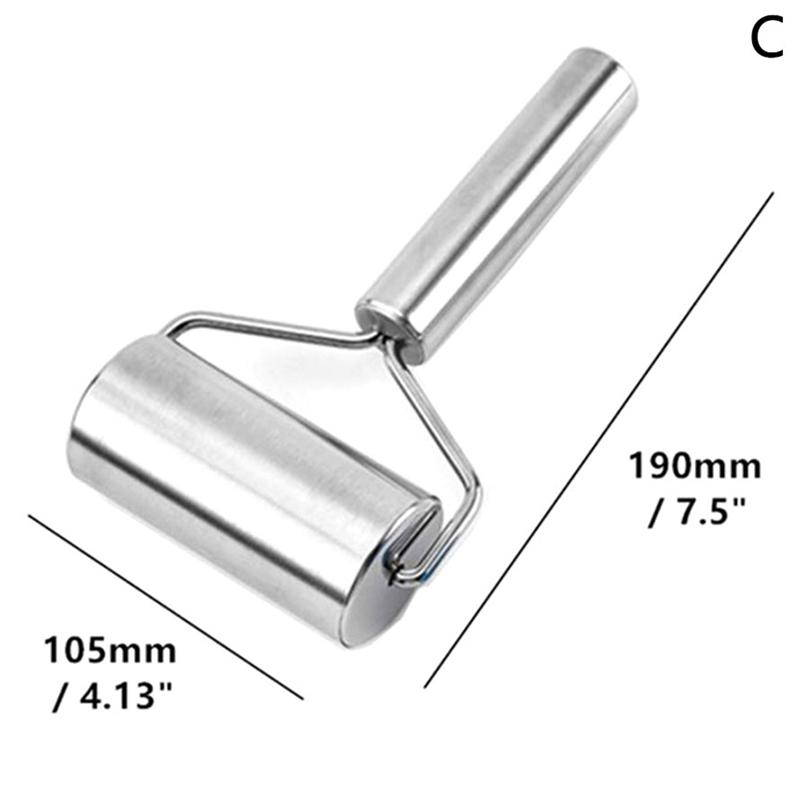 Rolling Pin Pastry Pizza Fondant Bakers Steel Kitchen Roller Metal Stainless