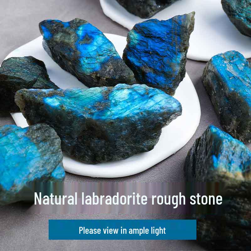 Labradorite Gray Moonstone Crystal: Aromatherapy Diffuser & Fish Tank Landscaping Stone