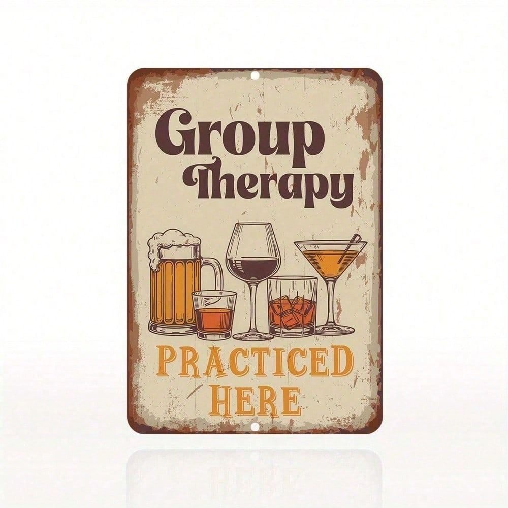 Vintage Metal Beer Sign, Flat Wall Panel, Rustic Decor for Pub, Patio & Bar