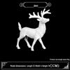 Children's Cognitive Toy: Solid Animal Models - Elk, Red Deer, Reindeer, and White-tailed Deer Christmas Ornament