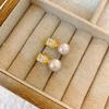 Niche Design Pearl Stud Earrings Women'S French Temperament Retro Light Luxury Zircon Earrings Design Versatile High-End Earrings