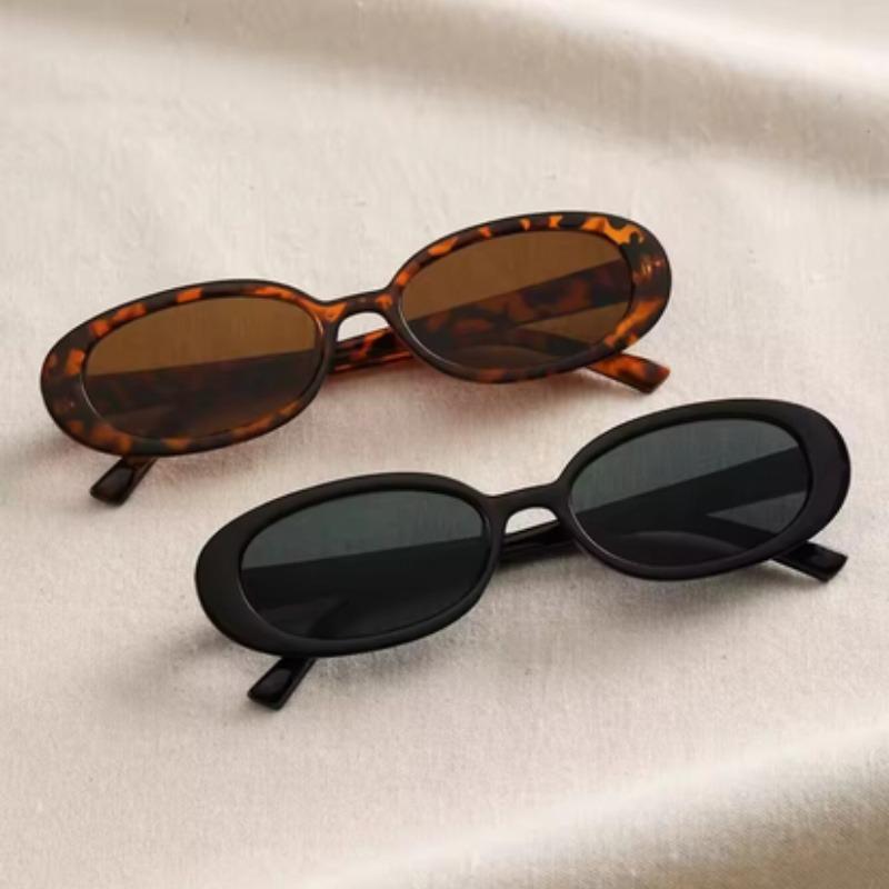 

2pcs Trendy Retro Sunglasses for Women Street Photography Hip-hop Sunscreen Sunglasses Outdoor Glasses
