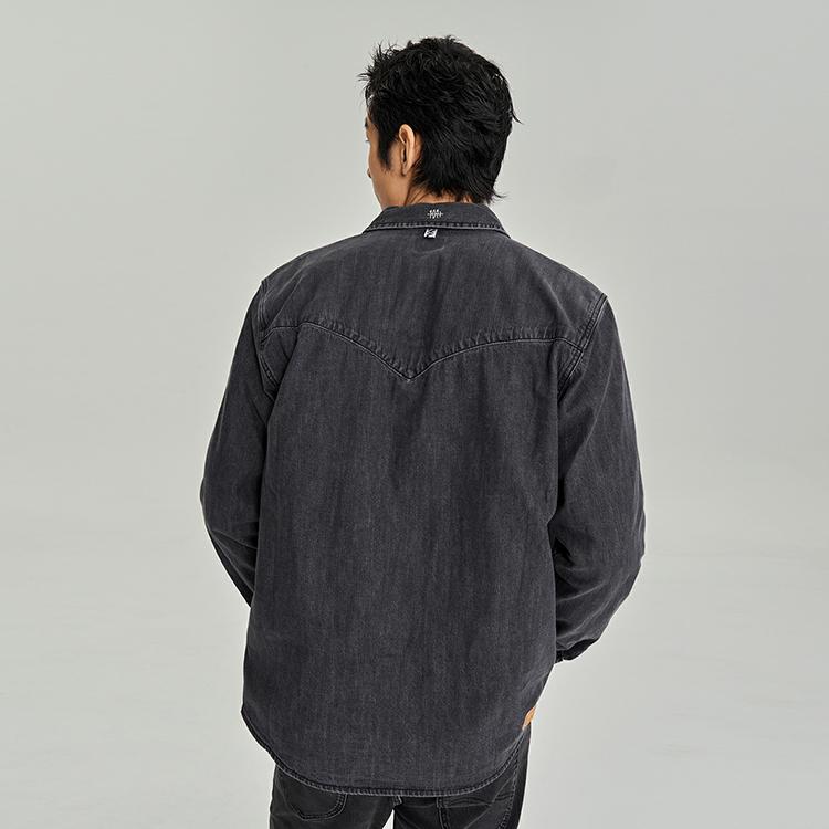 Lee Solid Color Polo Denim Shirt Men tops LMT006304100342A03941