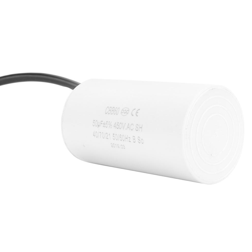 CBB60 Motor Starting Capacitor 450V 50uF Microfarad Capacitor Wire