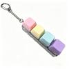 LED Light Keyboard Keychain Fidget Toy Clickable Button Stress Relief Portable Desk Accessory Office Decor Gift  Anxiety Relief