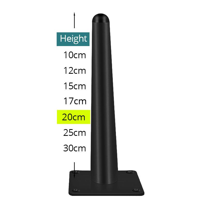 KAK 4pcs Gold Furniture Legs Black Cold Rolled Steel Table Feet Sofa Bed Leg Replacement 800KG Heavy Duty Furniture Hardware