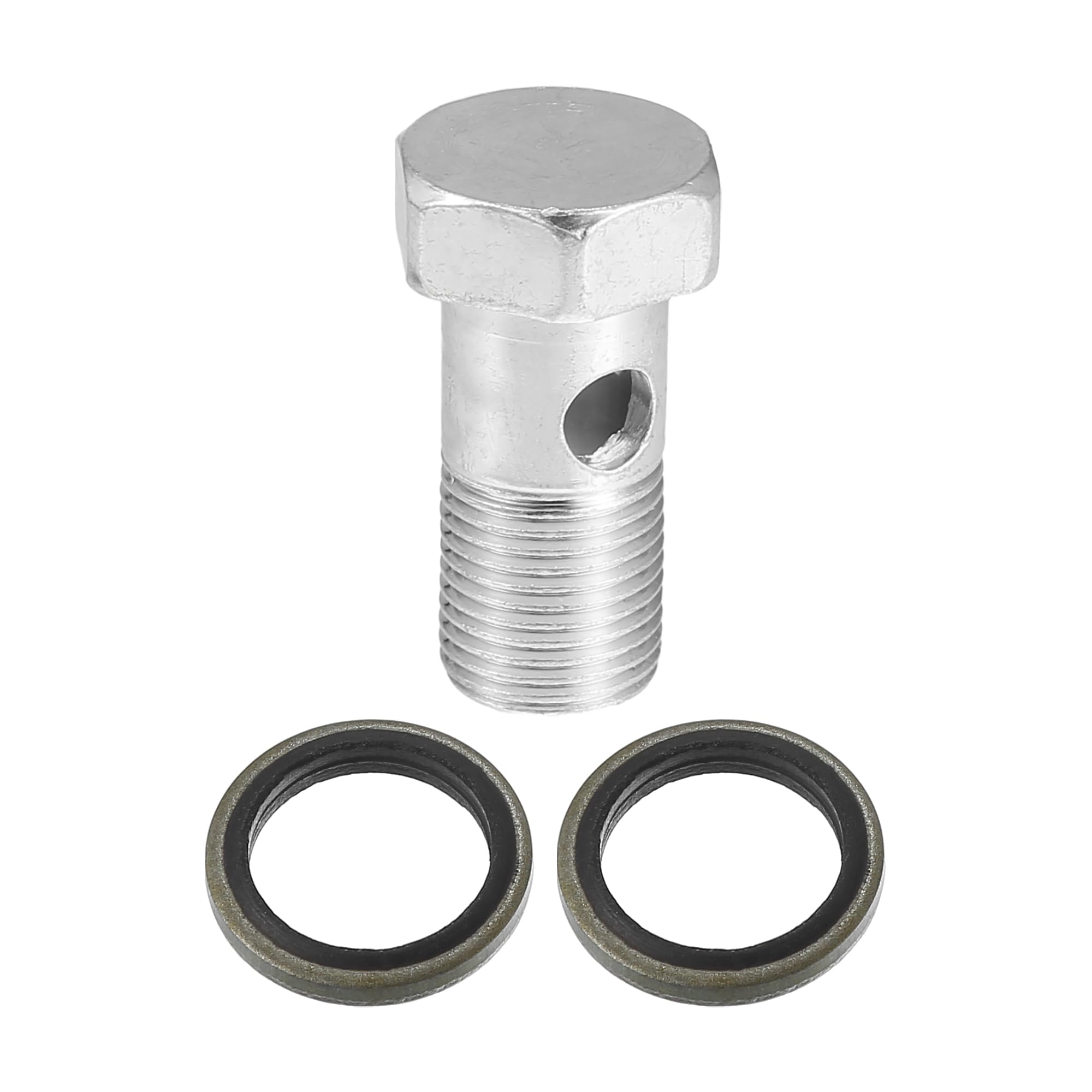 

Адаптер фитинга тормозной магистрали ABSOPRO типа болта для автомобиля, длина 1,38 дюйма, M14x1,25 тормозная магистраль M14* 1.25* 35mm серебряный