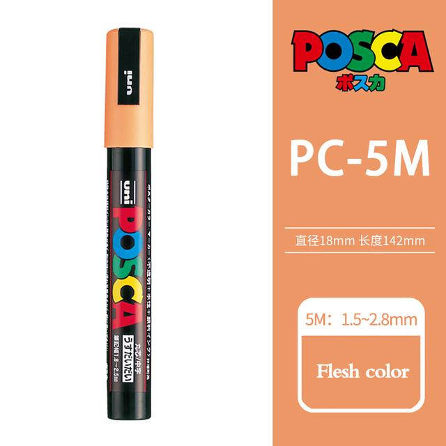 Uni POSCA Marker Farbstift, 39 Farben PC-5M/44 PC-3M/36 PC-1M, Acryl Steinmalerei Zeichnen Graffitti Marker Kunstbedarf