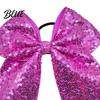Large Glitter Bow Ties Sequins Hair Bows Elastic Tie Cheerleading Bands for Girls Band Ponytail Holder Scrunchies Women Teens Kids Colorful Sequin